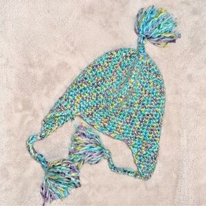D&Y | Colorful Knit Kids Hat with Pom-Poms